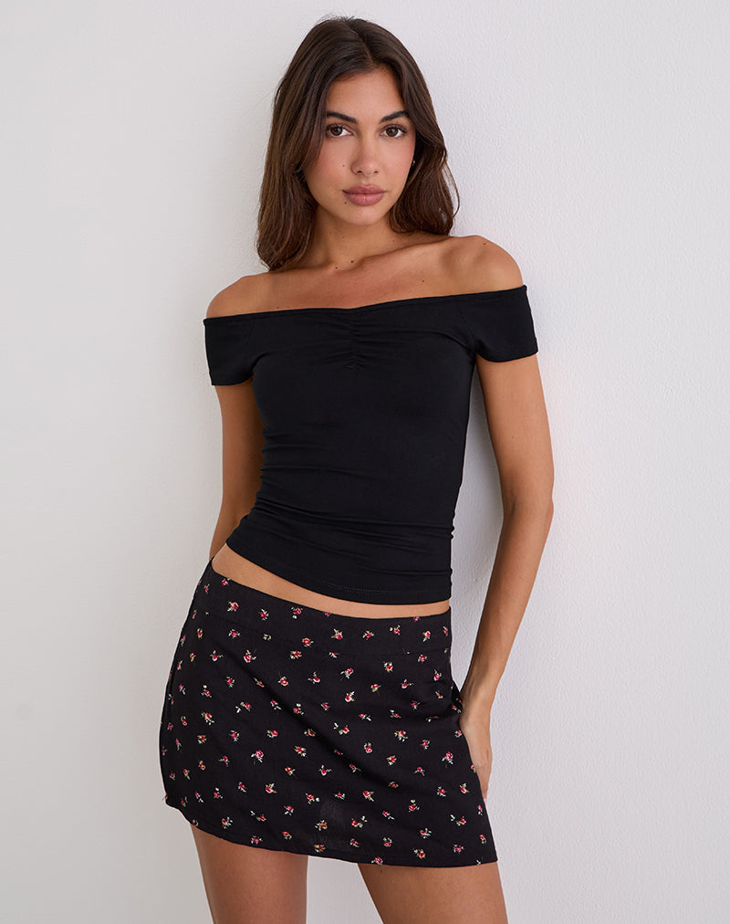 Bild von Haruto Skort in Ditsy Rose Garden Schwarz