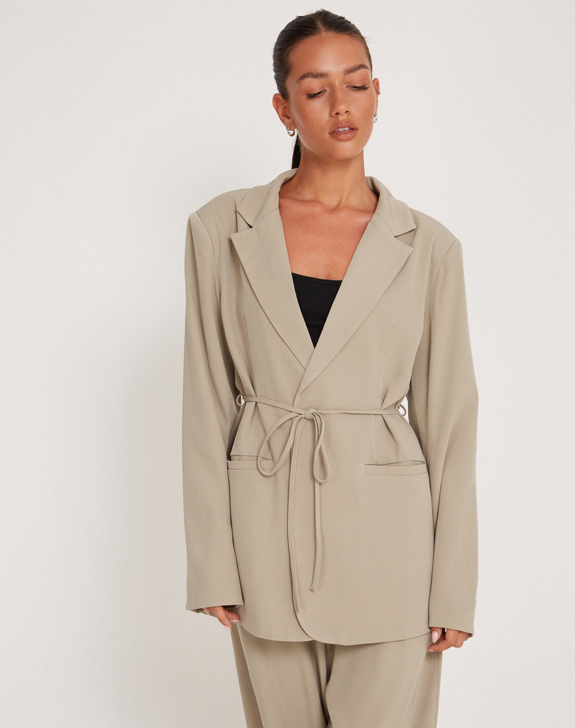 Sabria-Hose in Tailoring Taupe