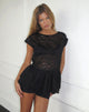Image of Mayumi Schößchen-Spitzen-Top ungefüttert in Schwarz