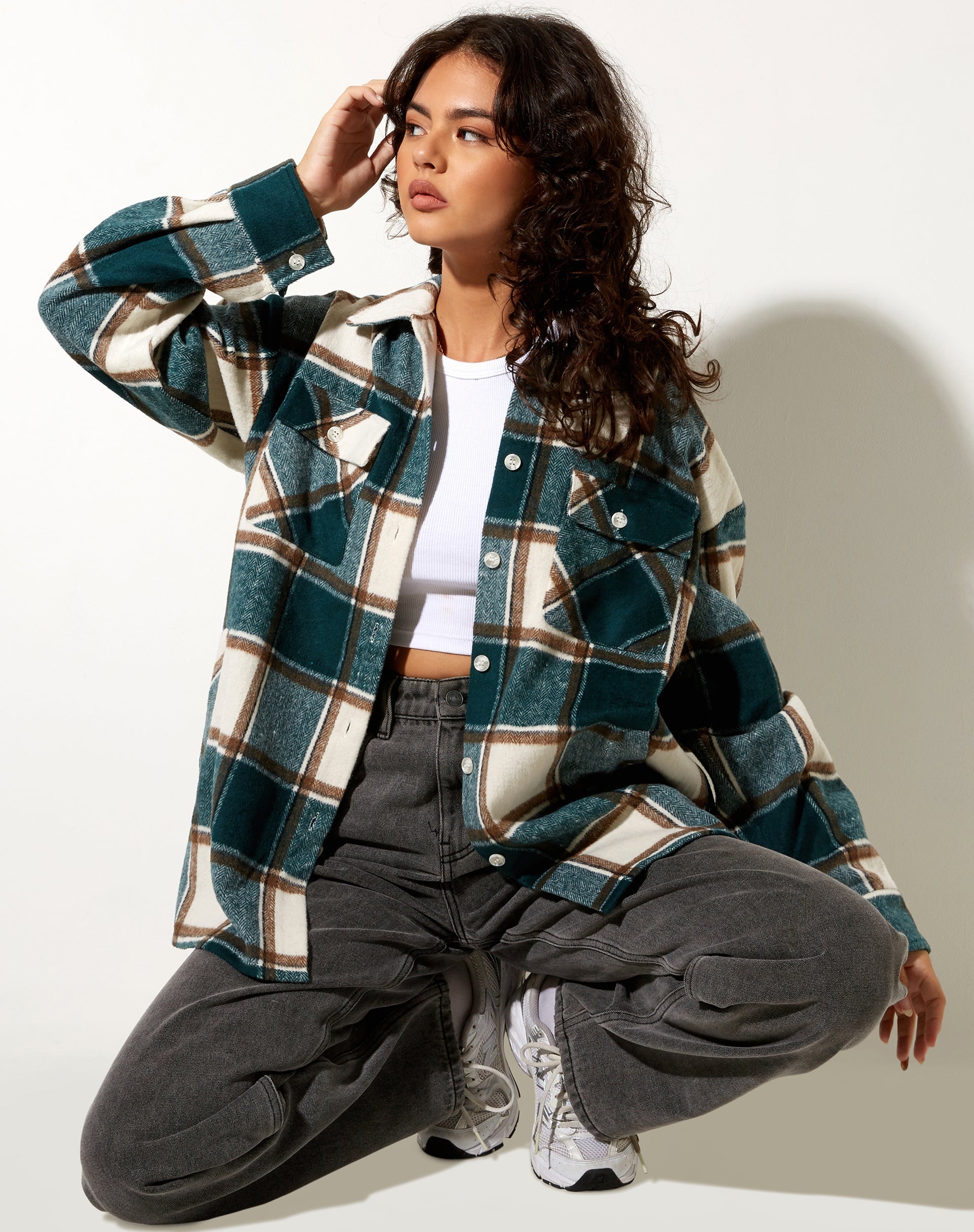 Image of Medita Shirt in Waldgrün und Braun