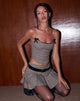 Image of Calida Korsett-Top in Micro Check Braun