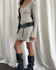 Image of Meghan Kleid aus breiterem Rippenstrick Ecru