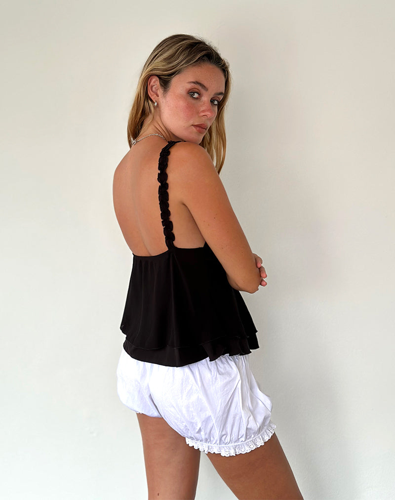 Bild von Melinda Rüschen-Cami-Top in Schwarz