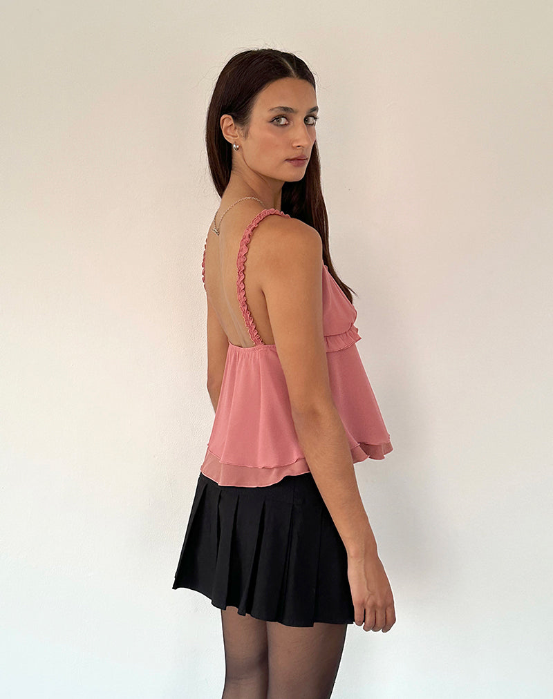 Bild von Melinda Rüschen-Cami-Top aus Chiffon Blush