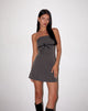 Bild von Merila Bandeau-Minikleid in Nadelstreifen Grau
