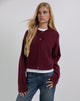 Image of Merril Strickjacke mit Kragen aus Wein