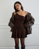 Image of Messac Asymmetrisches Kleid aus Rayon Jersey Bitter Chocolate