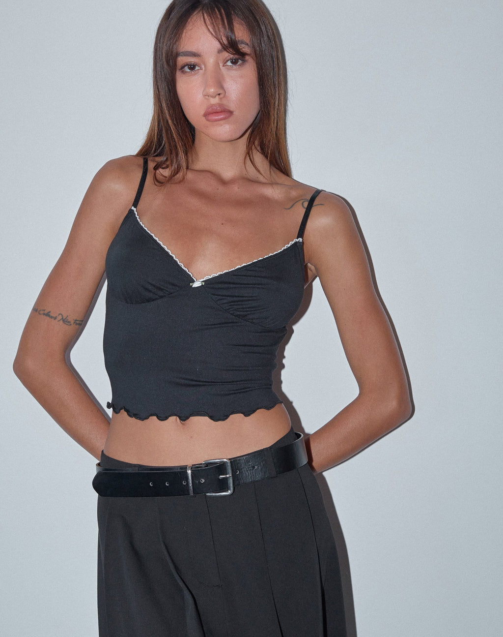 Mia Ballet Cami Top in Schwarz