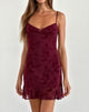 Micaya Minikleid in Botanical Flower Maroon