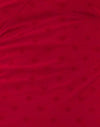 Rotes Herz aus beflocktem Mesh