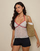 Bild von Micha Halter Top in Ditsy Floral Ivory