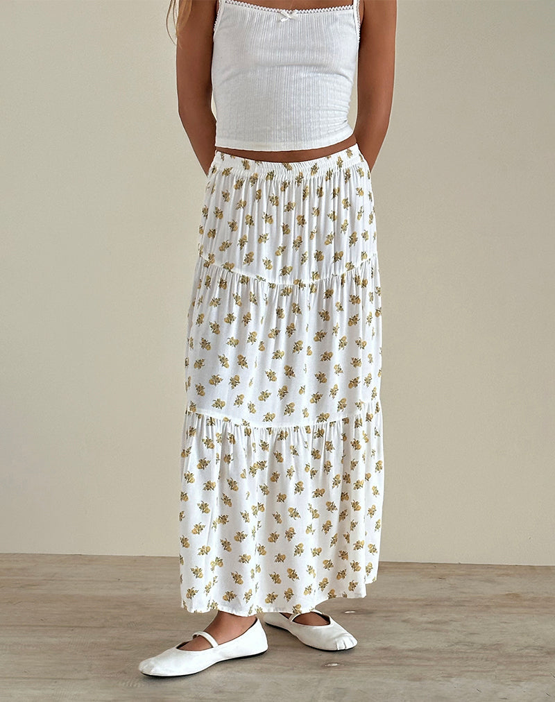 Midaxirock aus Funshine Floral Off White