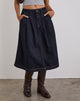 Bild von Midi-Denim-Faltenrock in Indigo