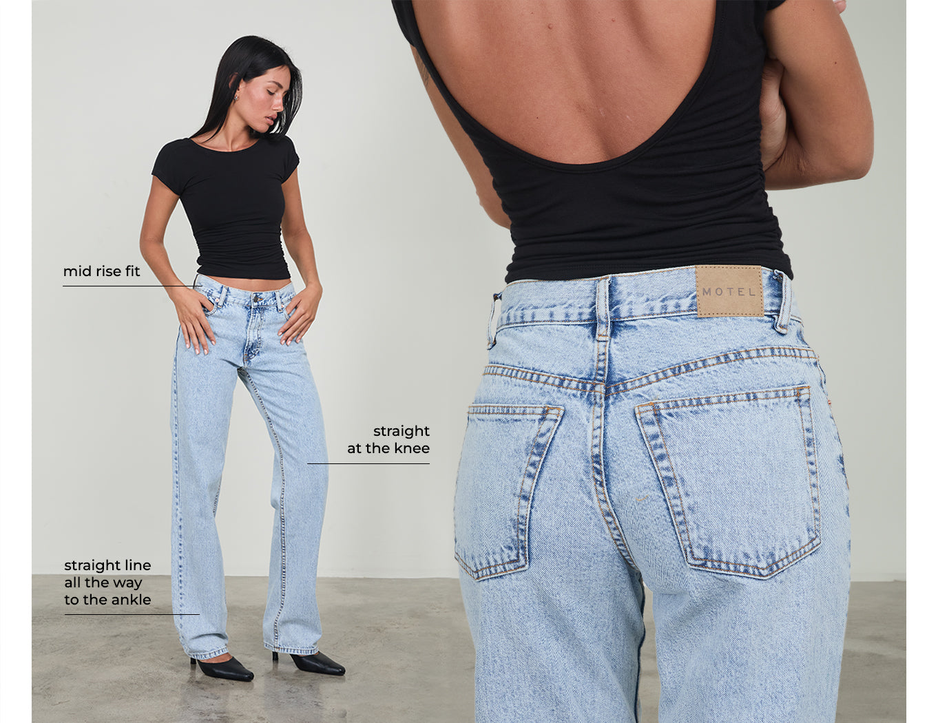 MID-RISE-JEANS, GERADE