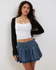 Image of Mika Shrug Strickjacke aus Mesh Schwarz