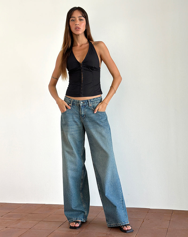 Bild von Miken Halterneck Vest Top in Schwarz
