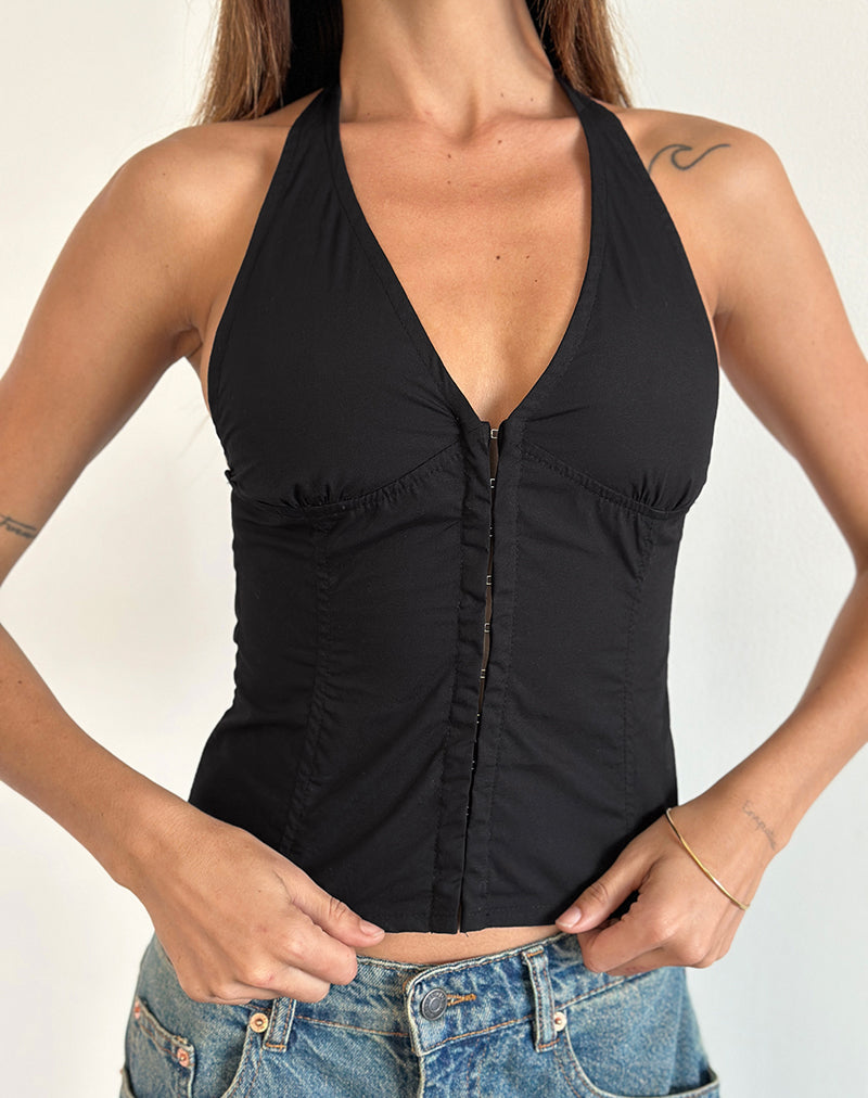 Bild von Miken Halterneck Vest Top in Schwarz