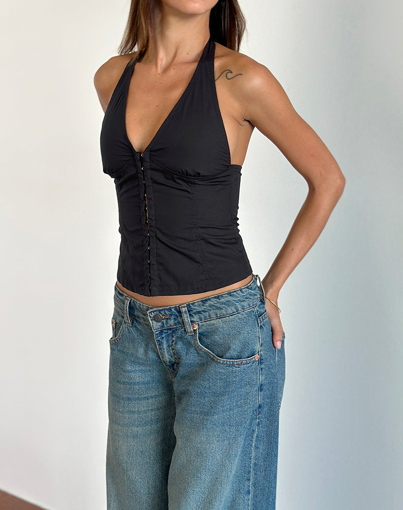 Bild von Miken Halterneck Vest Top in Schwarz