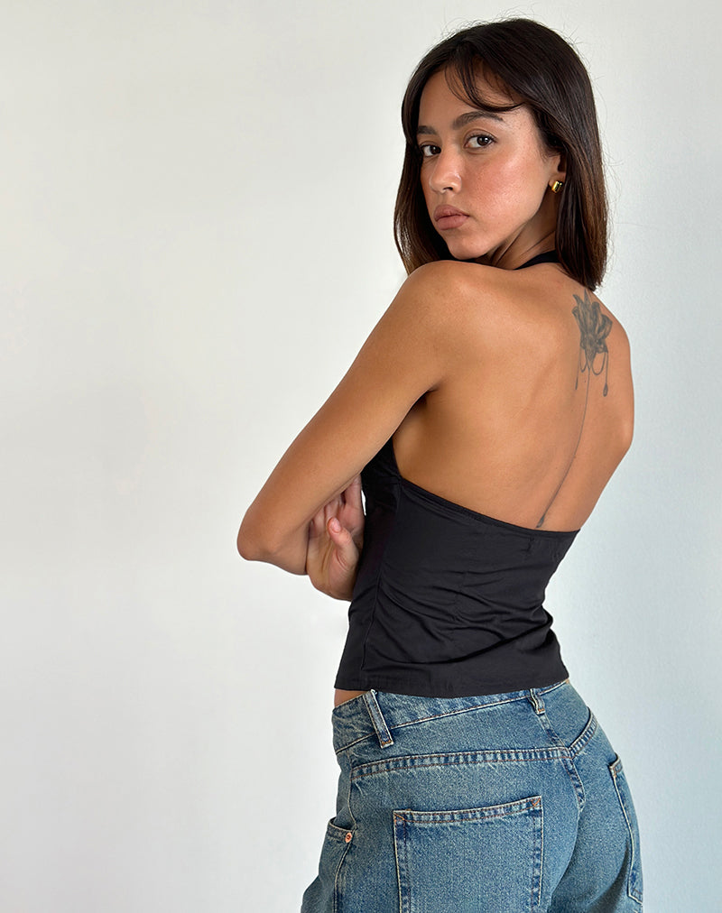Bild von Miken Halterneck Vest Top in Schwarz