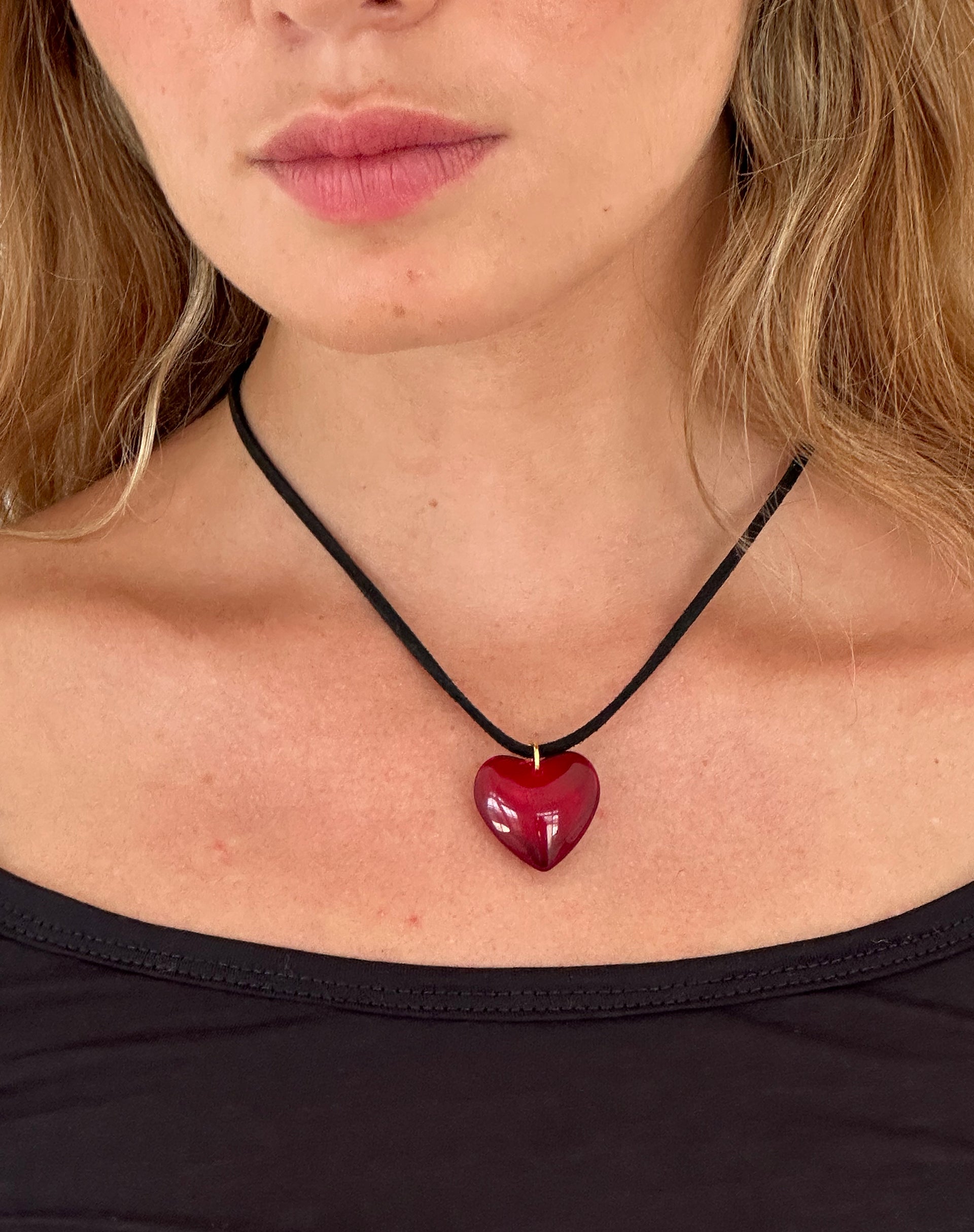 Bild von Mimi Glas Herz Halskette von Gemini Jewels