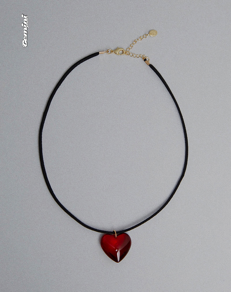 Mimi Glas Herz Halskette von Gemini Jewels