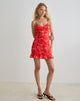 Image of Mireya Minikleid aus Paisley-Chiffon Rot