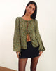 Bild von Modeta Krawatten-Top in Grunge Floral Khaki