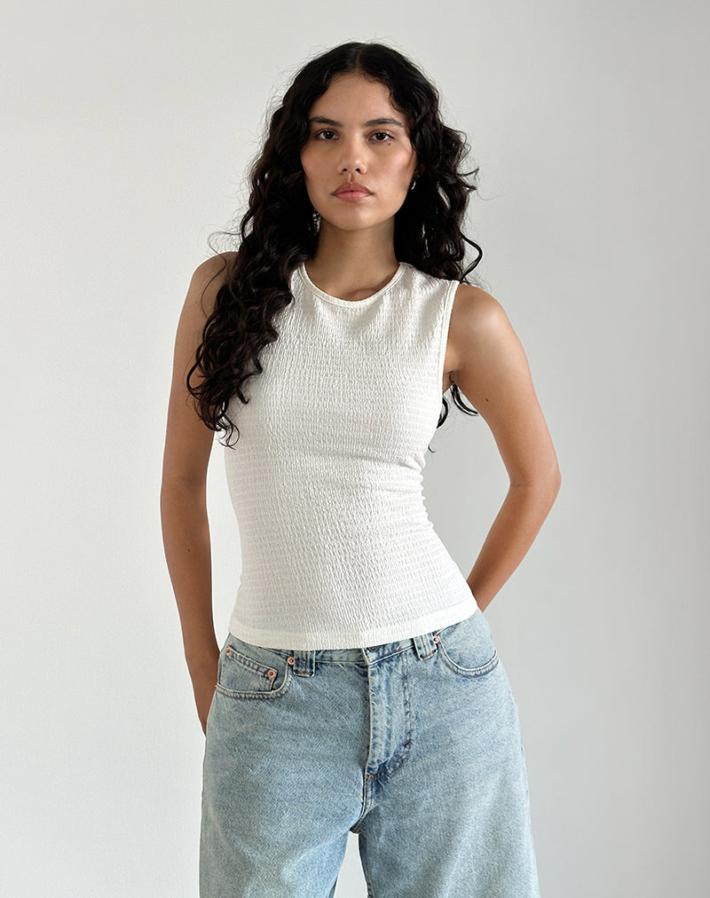 Bild von Mohala Top in Crinkle Ivory