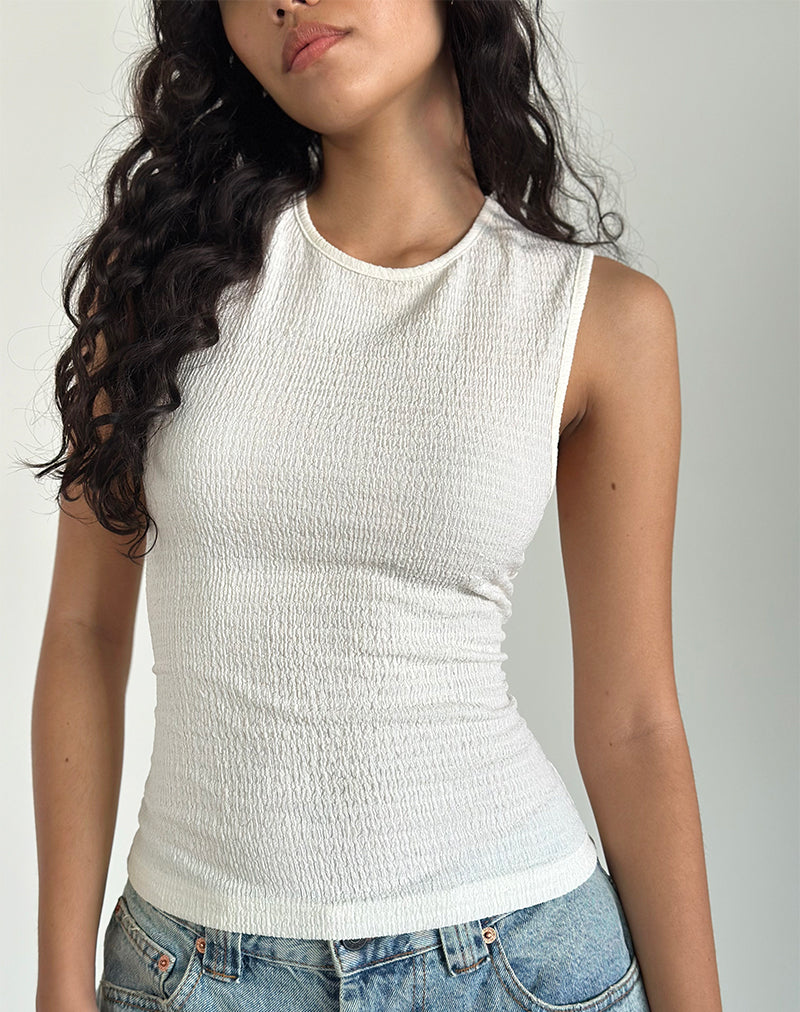 Bild von Mohala Top in Crinkle Ivory