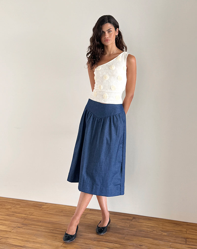 Abbildung von Moira One Shoulder Top in Textured Rose Ivory