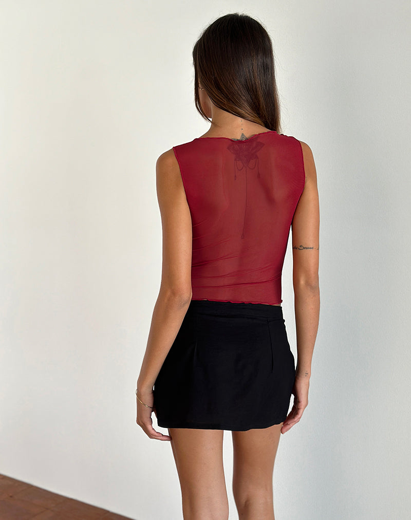 Bild von Moni Vest Top in Mesh Cherry