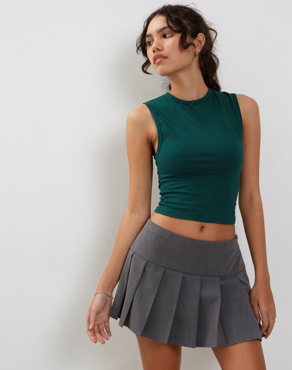Monlo Vest Top in Flaschengrün