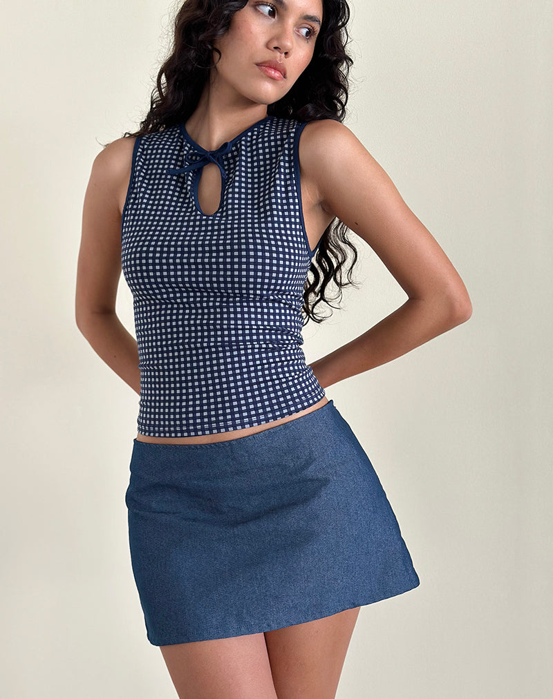 Bild von Olsa Denim Minirock in Chambray Indigo
