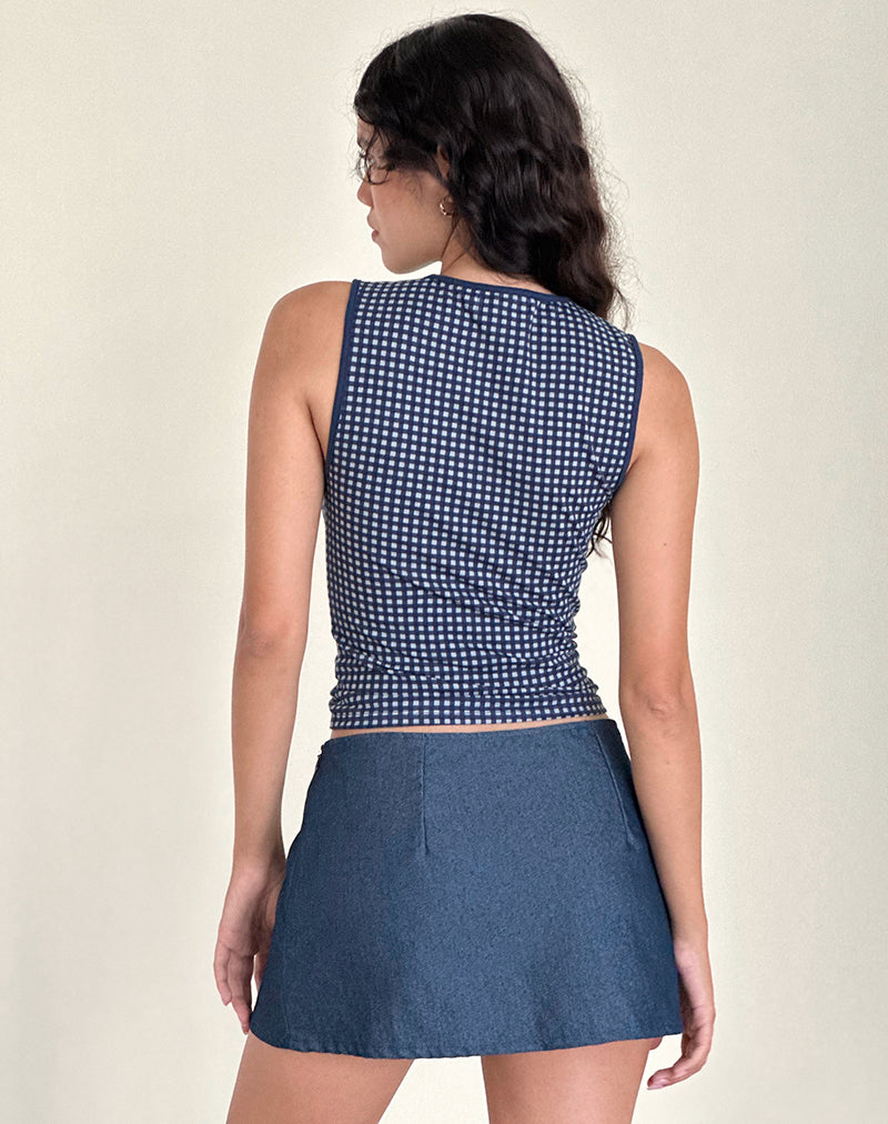 Bild von Olsa Denim Minirock in Chambray Indigo
