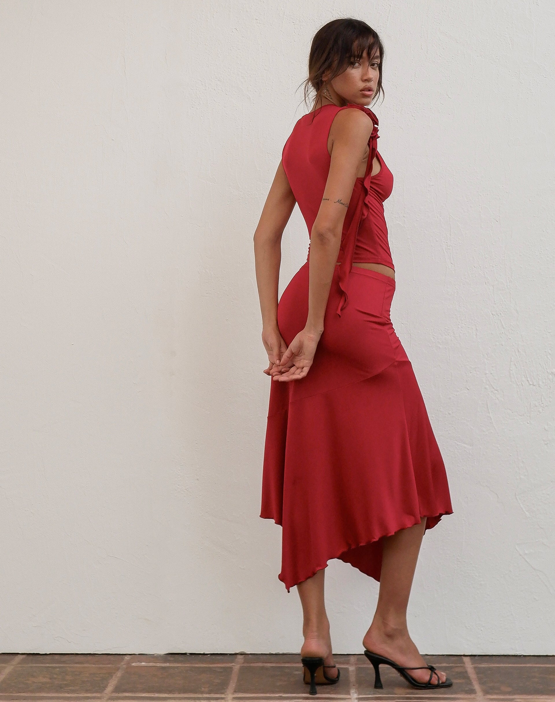 Bild von Morena Rosetten-Top in Rot