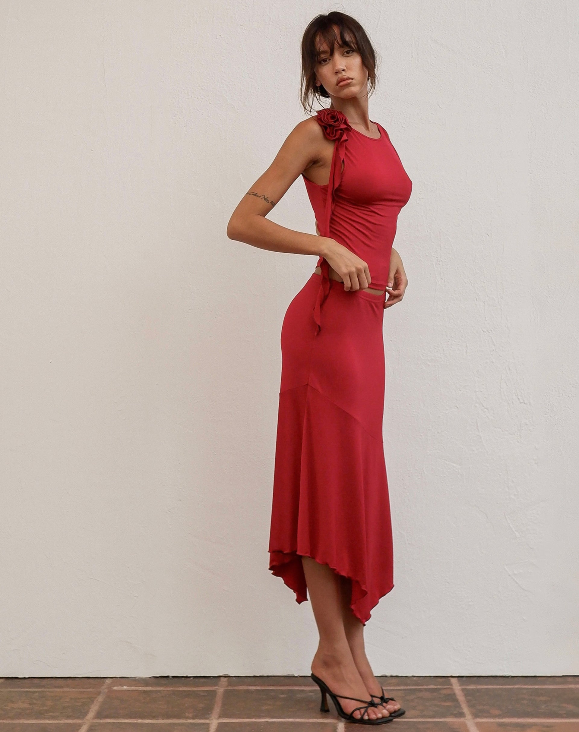 Bild von Morena Rosetten-Top in Rot