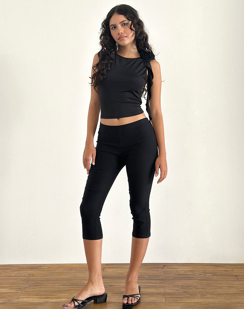 Bild von Morena Rosetten-Top in Schwarz