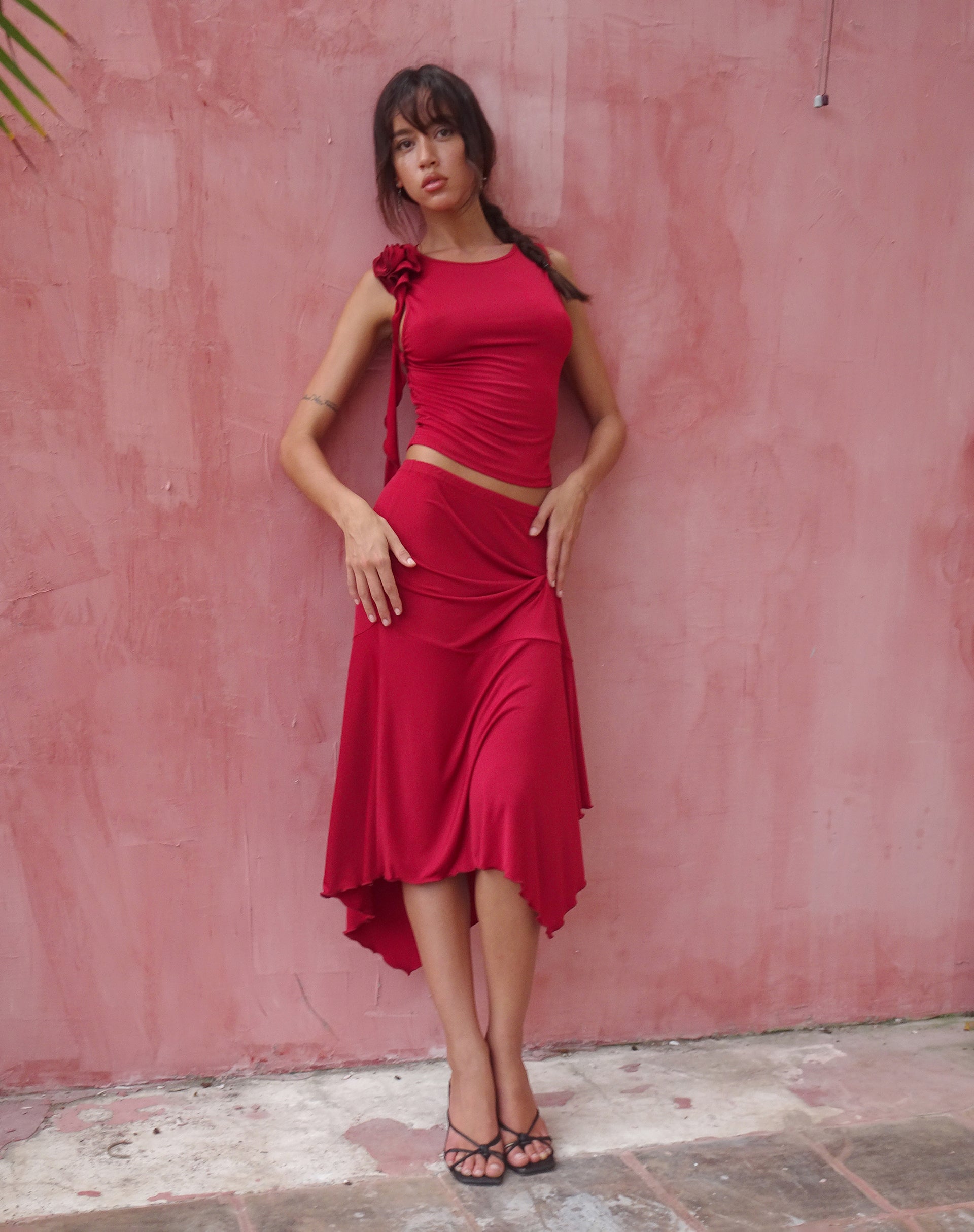 Bild von Morena Rosetten-Top in Rot