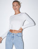Image of Bon Langärmeliges Top aus Lycra Weiß