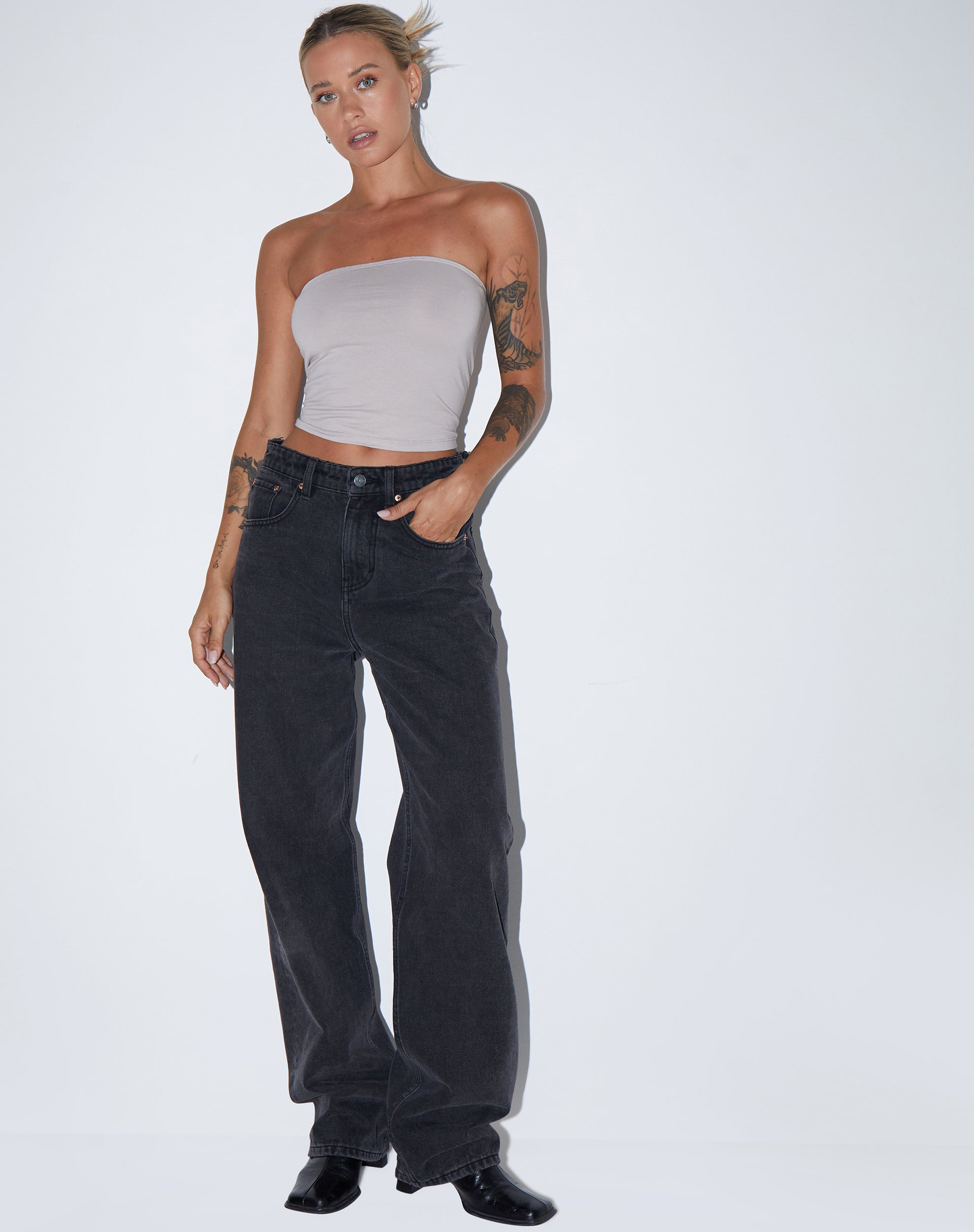 Bild von Shae Bandeau Top aus Lycra Hafermilch