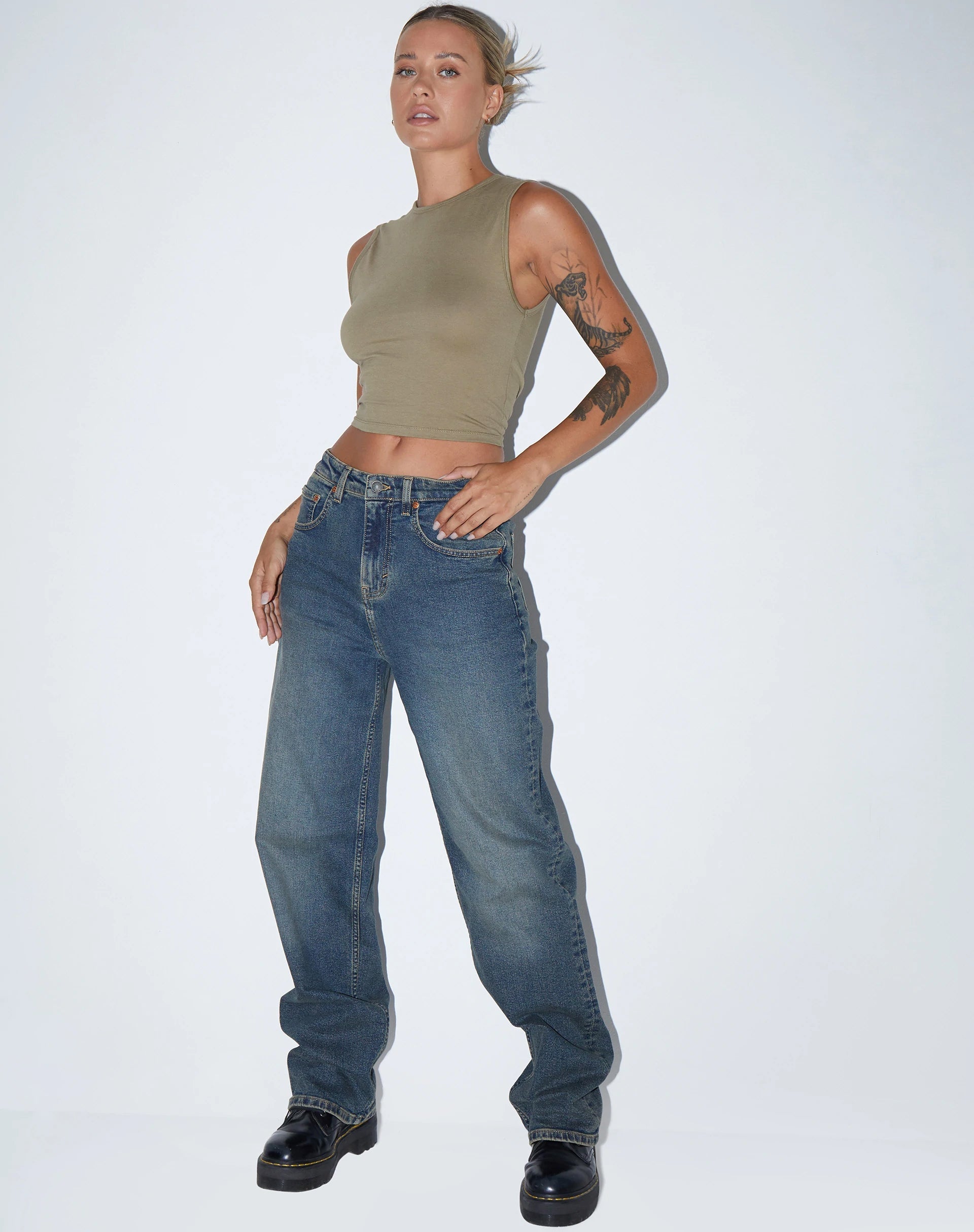 Bild von Monlo Crop Top aus Lycra London Fog