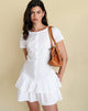Bild von Movan Minikleid mit verlängerter Taille in Weiß