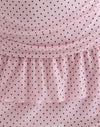 Babyrosa mit Micro Polka Schwarz