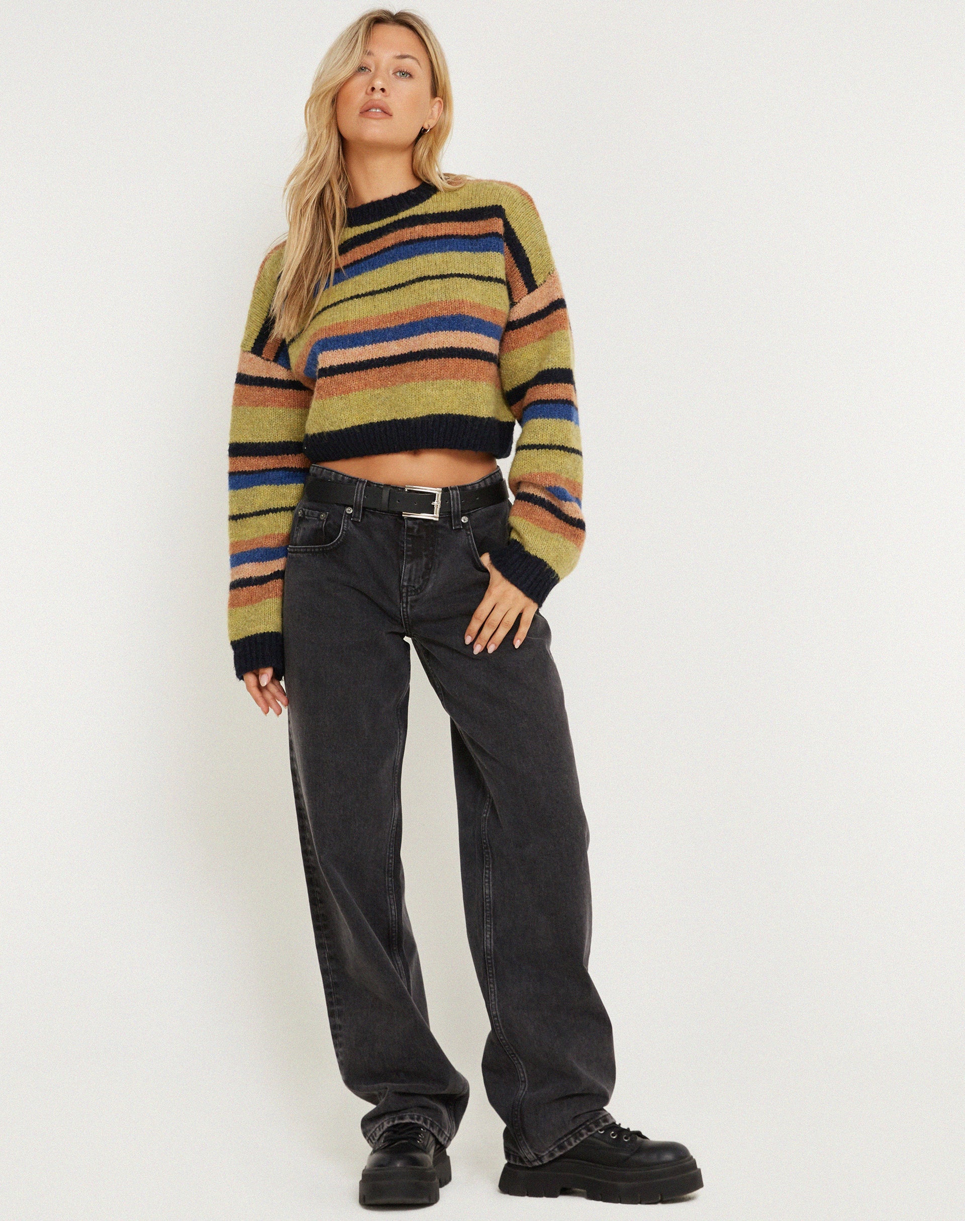 Abbildung des Munella Strickpullovers in Mixed Stripe