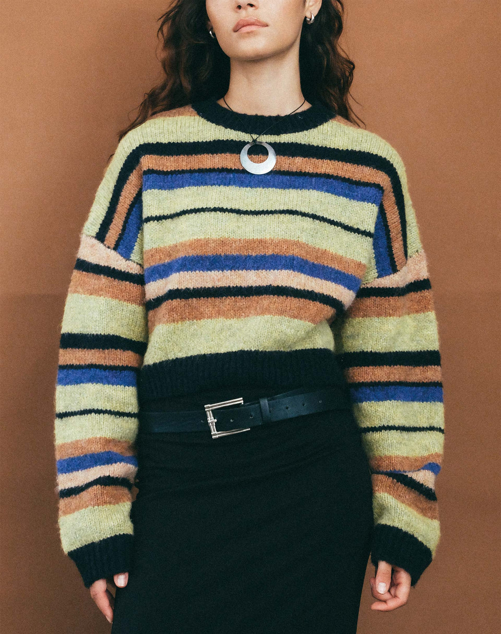 Munella Strickpullover aus gemischten Streifen