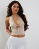 Bild von Mutsuki Neckholder-Top aus Satin Champagner