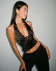 Bild von Mutsuki Neckholder-Top in Satin Schwarz