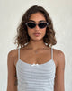 Image of Mydas Ovale Sonnenbrille in opakem Silber