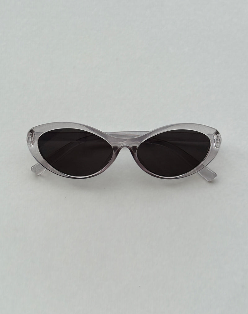 Ovale Mydas-Sonnenbrille in opakem Silber