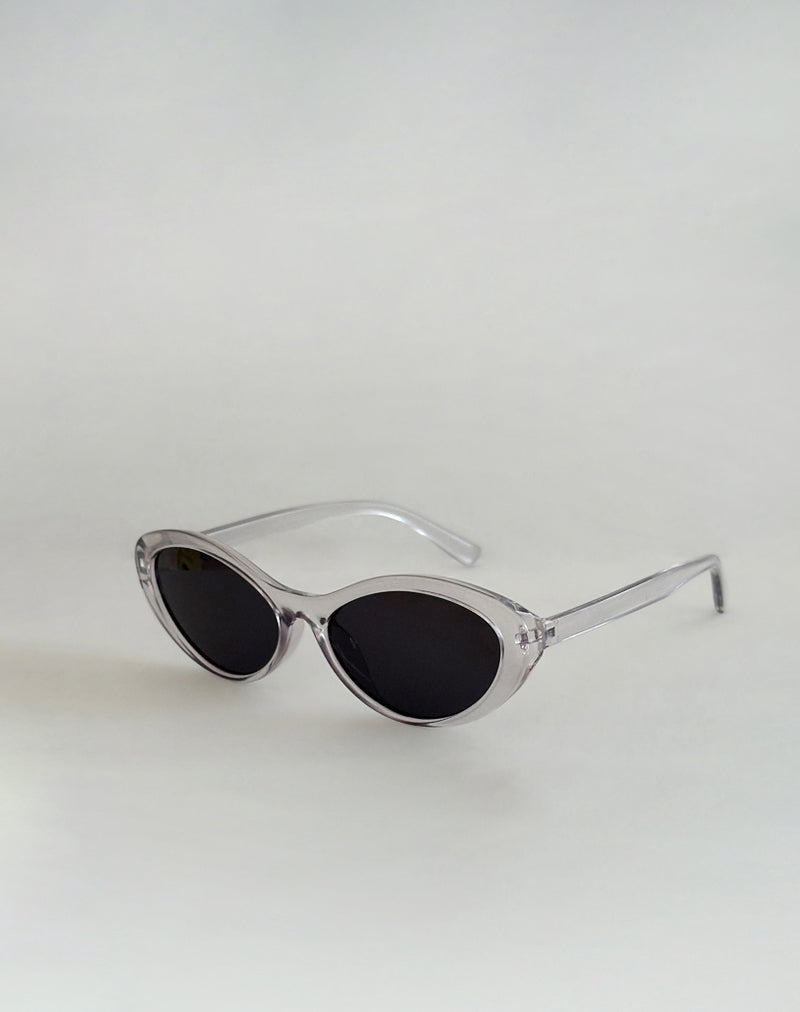 Image of Mydas Ovale Sonnenbrille in opakem Silber